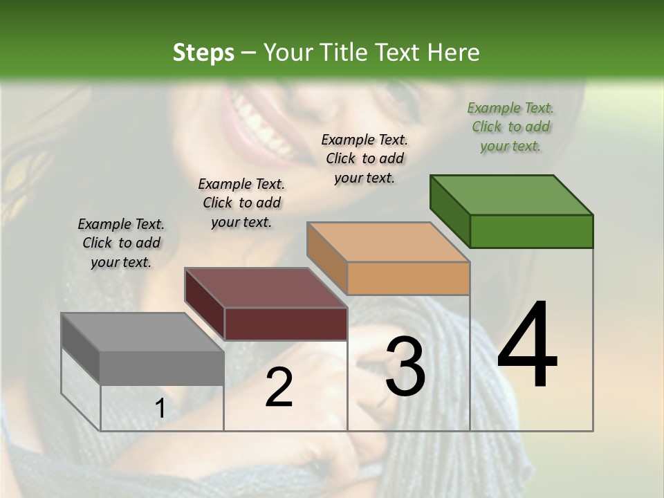 Beautiful Female Portrait Outdoors Smiling And Playing With Her Scarf PowerPoint Template