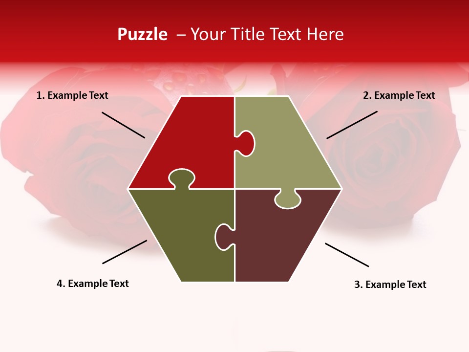 Wedding Concept With Roses And Rings- Many Similar Photos In My Portfolio PowerPoint Template