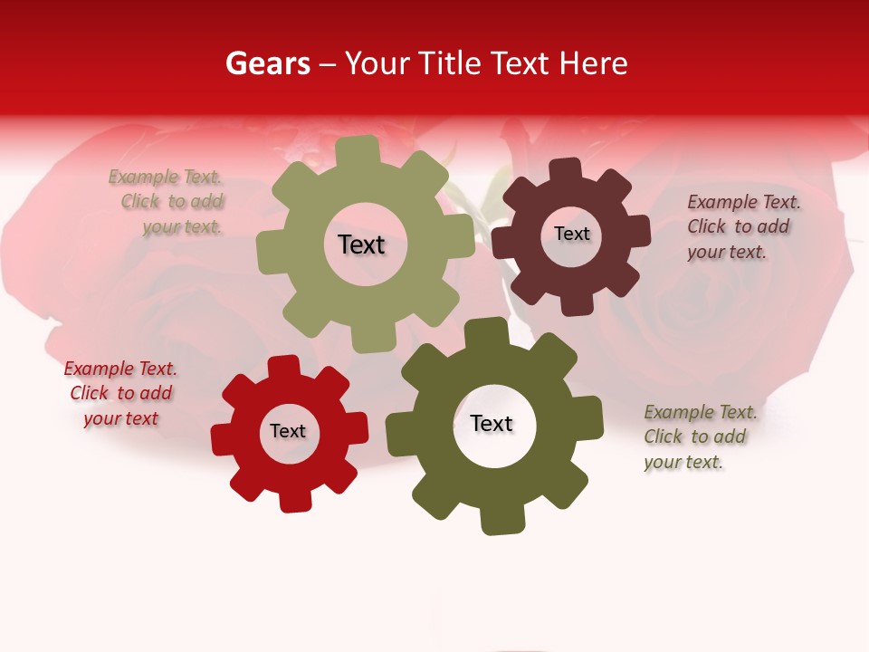 Wedding Concept With Roses And Rings- Many Similar Photos In My Portfolio PowerPoint Template