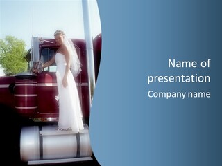 Trucker Bride PowerPoint Template