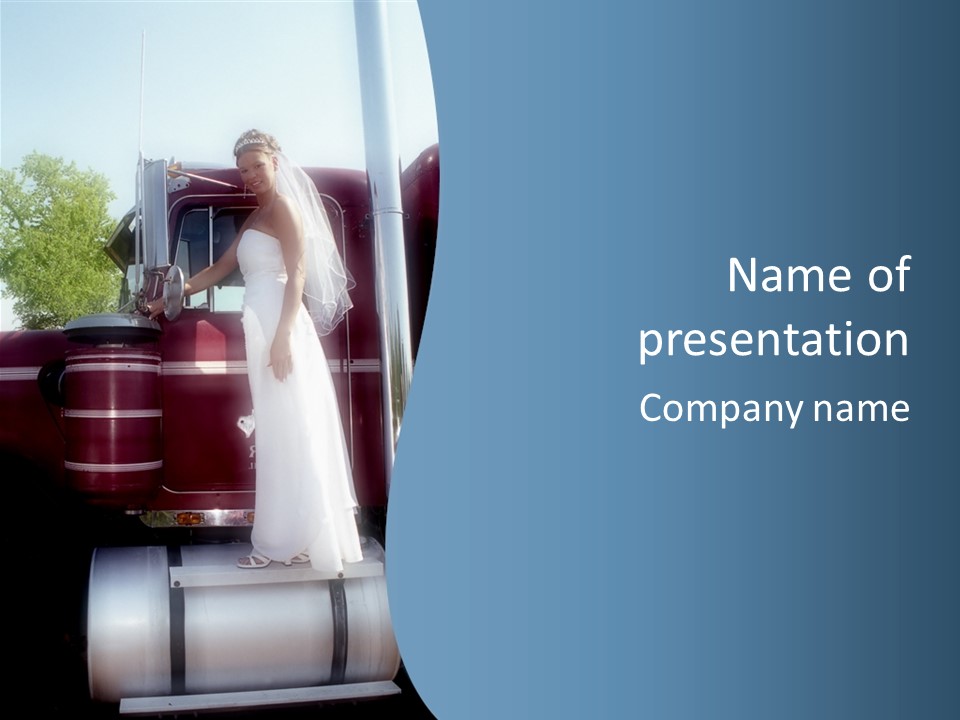 Trucker Bride PowerPoint Template