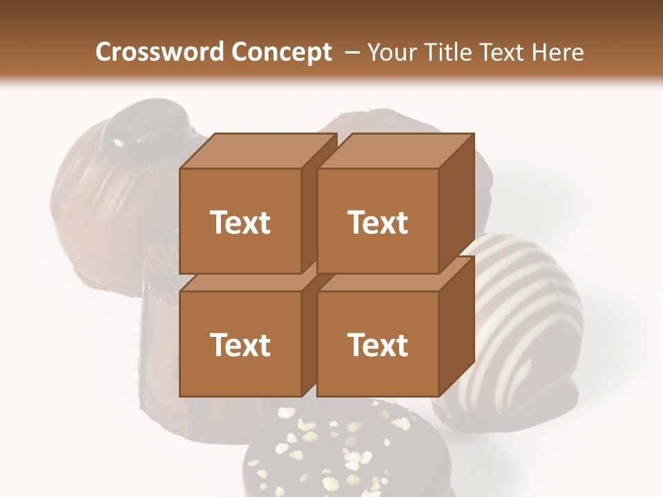 Delicious Dark, Milk, And White Chocolate Pralines. PowerPoint Template