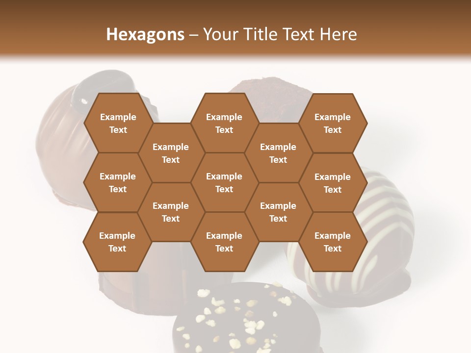 Delicious Dark, Milk, And White Chocolate Pralines. PowerPoint Template