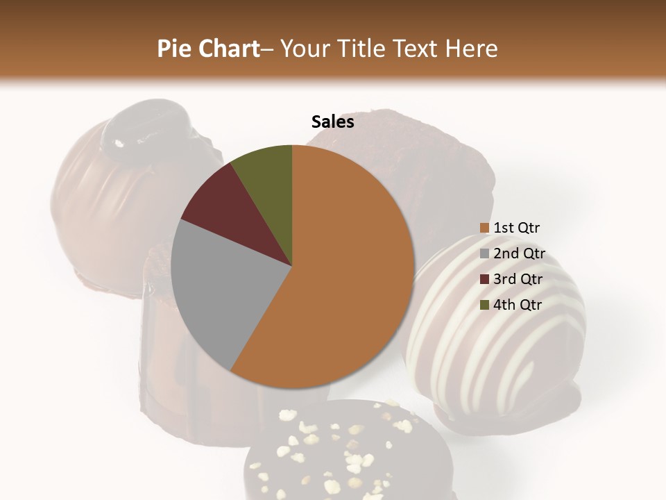 Delicious Dark, Milk, And White Chocolate Pralines. PowerPoint Template