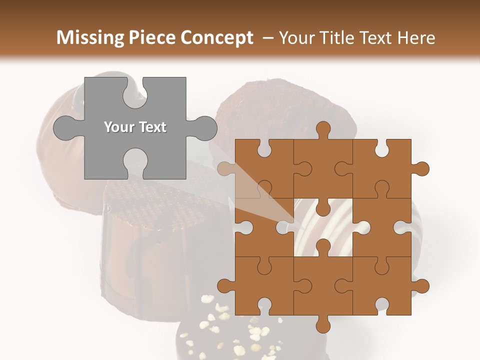 Delicious Dark, Milk, And White Chocolate Pralines. PowerPoint Template