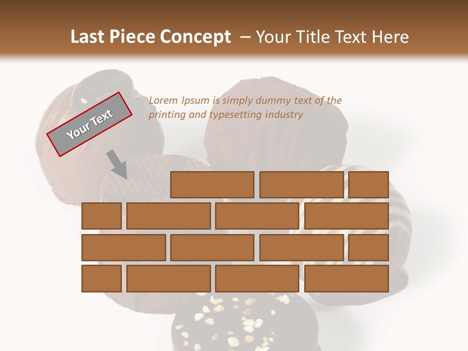 Delicious Dark, Milk, And White Chocolate Pralines. PowerPoint Template