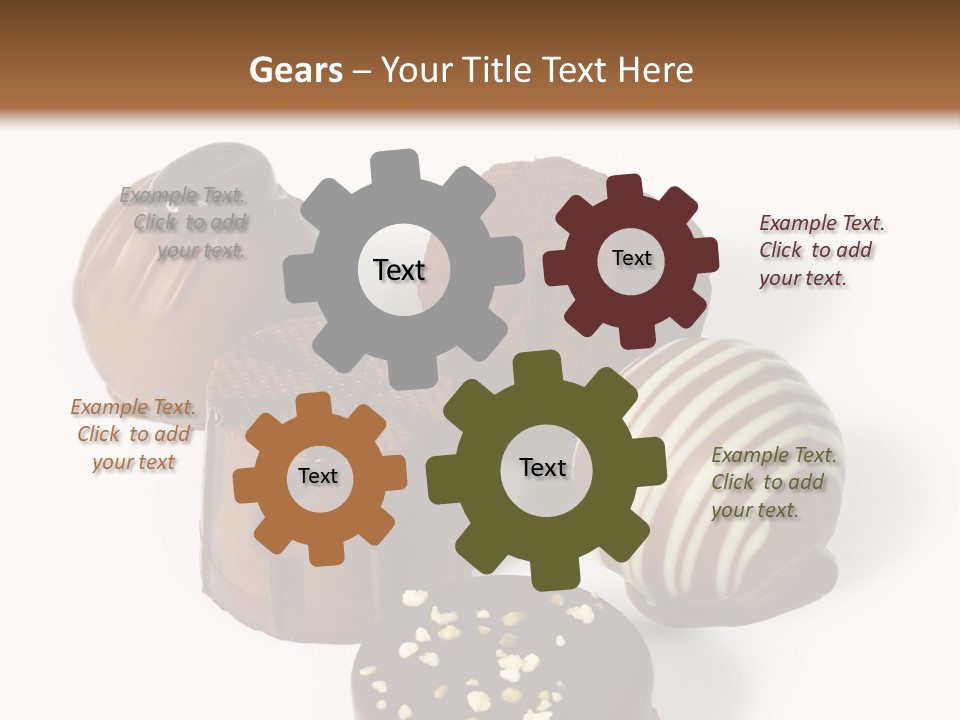 Delicious Dark, Milk, And White Chocolate Pralines. PowerPoint Template