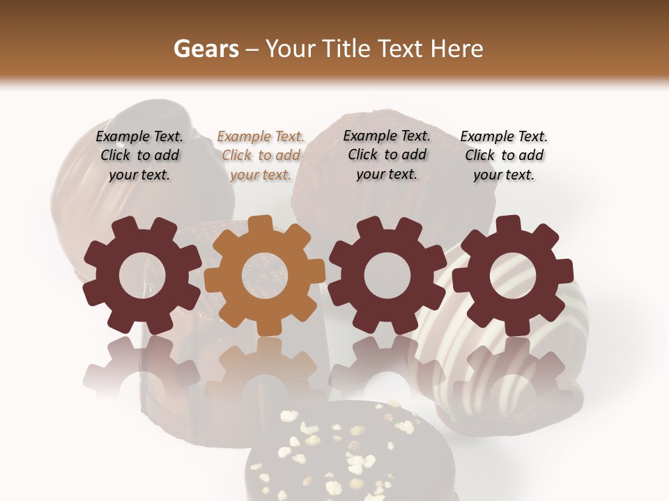 Delicious Dark, Milk, And White Chocolate Pralines. PowerPoint Template