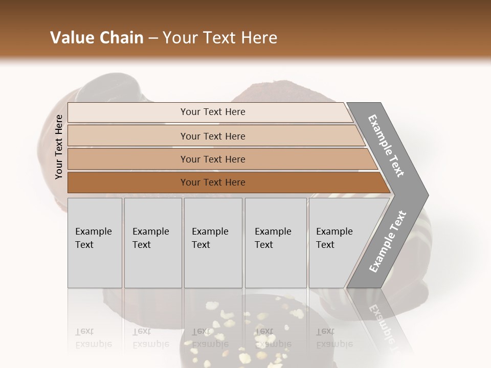 Delicious Dark, Milk, And White Chocolate Pralines. PowerPoint Template