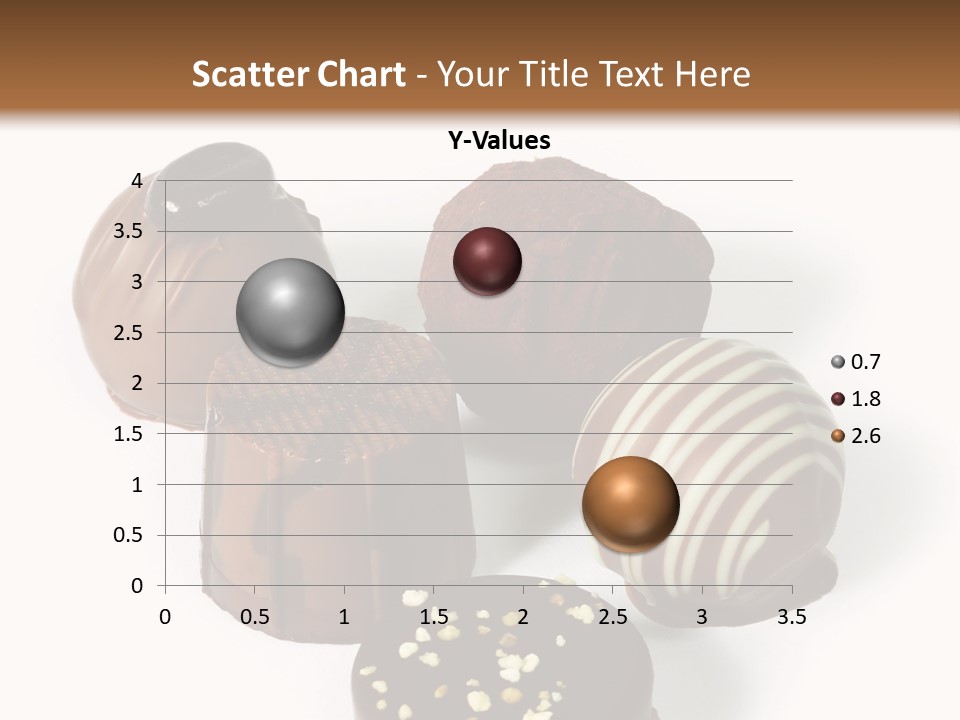 Delicious Dark, Milk, And White Chocolate Pralines. PowerPoint Template