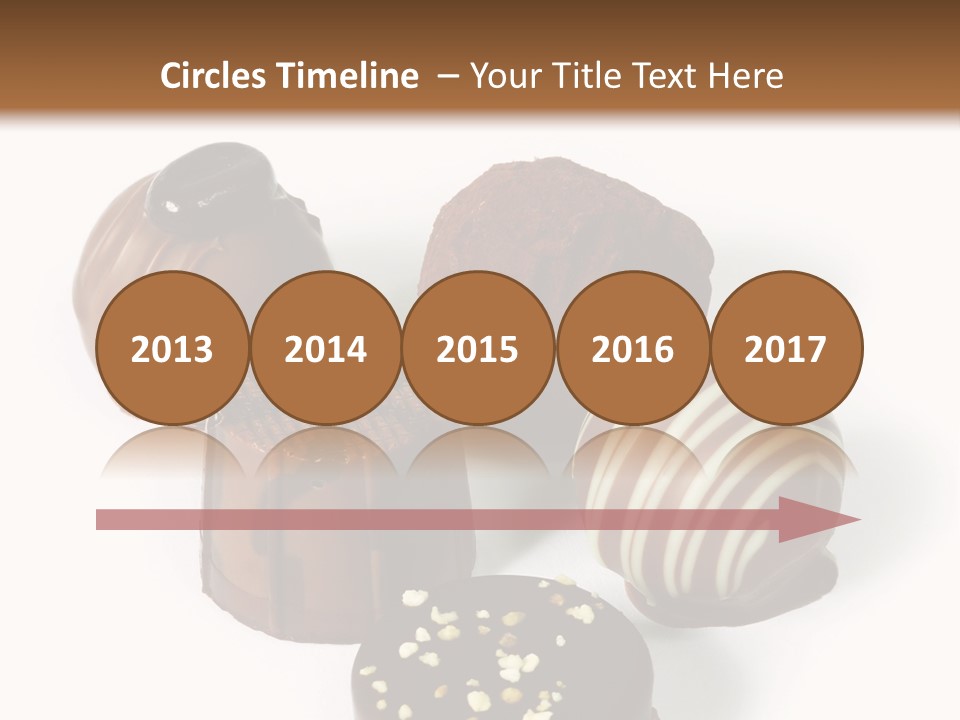 Delicious Dark, Milk, And White Chocolate Pralines. PowerPoint Template