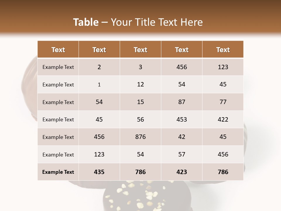 Delicious Dark, Milk, And White Chocolate Pralines. PowerPoint Template