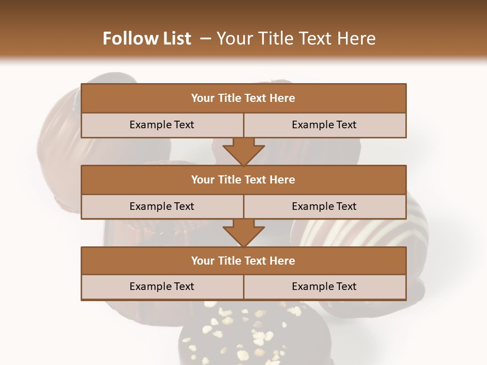 Delicious Dark, Milk, And White Chocolate Pralines. PowerPoint Template