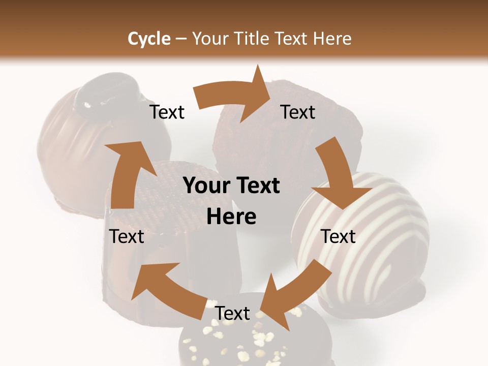 Delicious Dark, Milk, And White Chocolate Pralines. PowerPoint Template