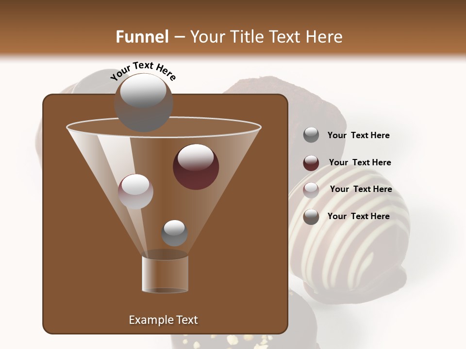 Delicious Dark, Milk, And White Chocolate Pralines. PowerPoint Template