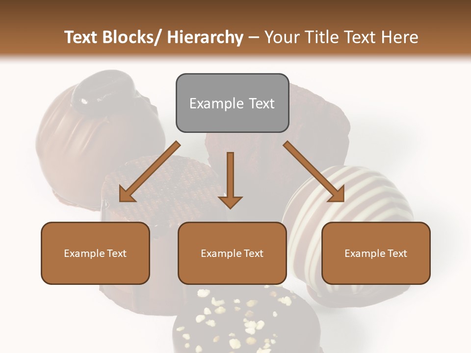 Delicious Dark, Milk, And White Chocolate Pralines. PowerPoint Template