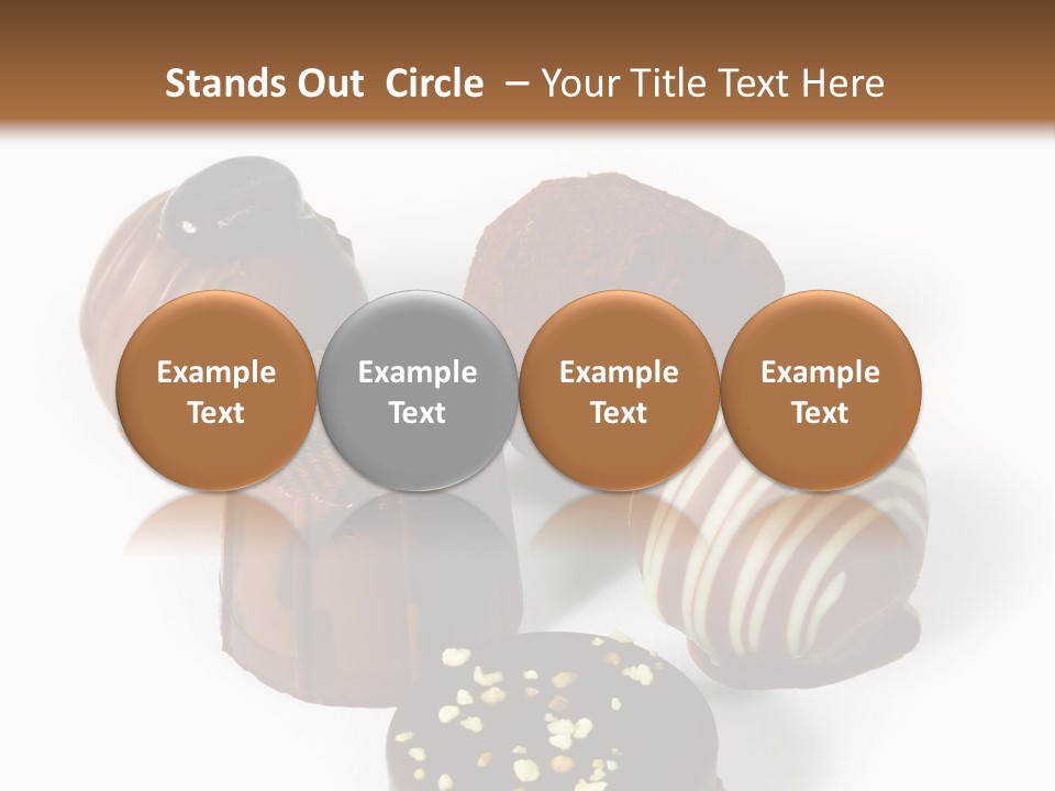 Delicious Dark, Milk, And White Chocolate Pralines. PowerPoint Template