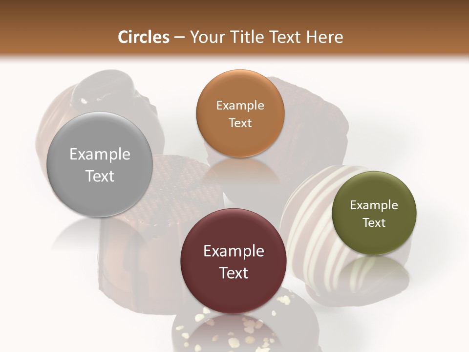 Delicious Dark, Milk, And White Chocolate Pralines. PowerPoint Template