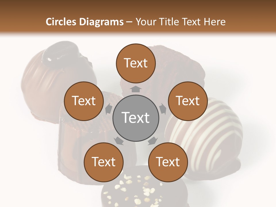 Delicious Dark, Milk, And White Chocolate Pralines. PowerPoint Template