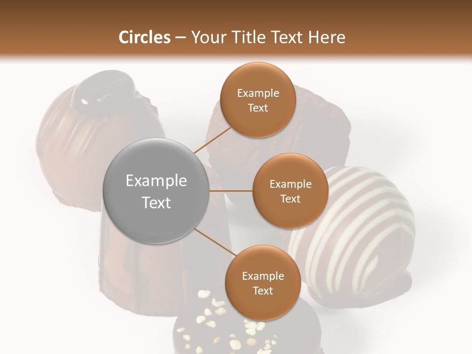 Delicious Dark, Milk, And White Chocolate Pralines. PowerPoint Template