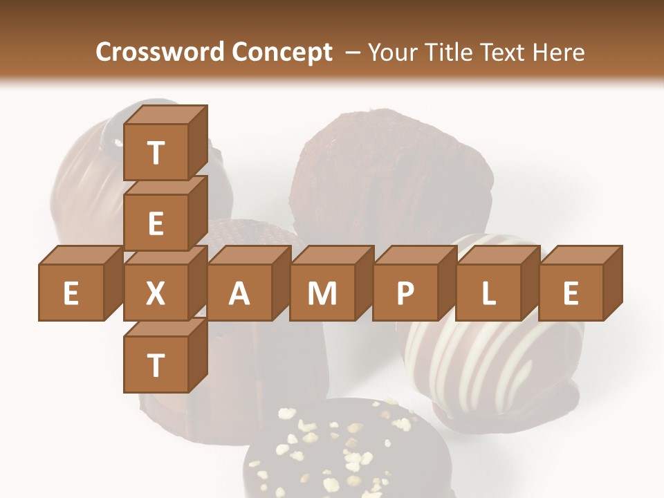 Delicious Dark, Milk, And White Chocolate Pralines. PowerPoint Template