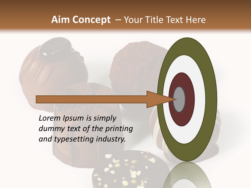 Delicious Dark, Milk, And White Chocolate Pralines. PowerPoint Template