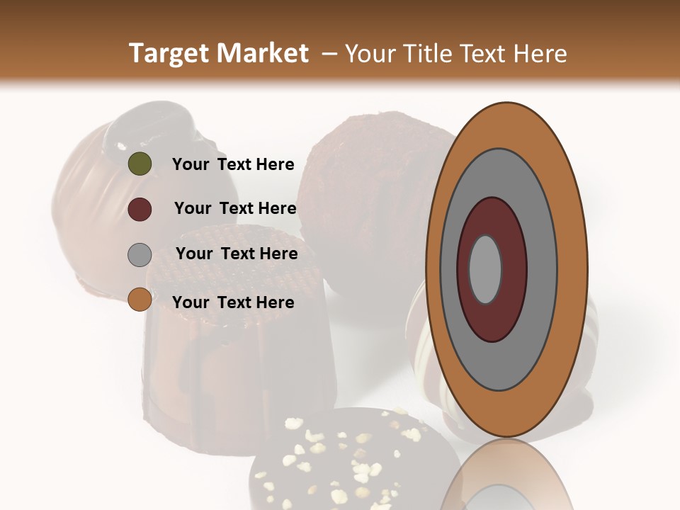 Delicious Dark, Milk, And White Chocolate Pralines. PowerPoint Template