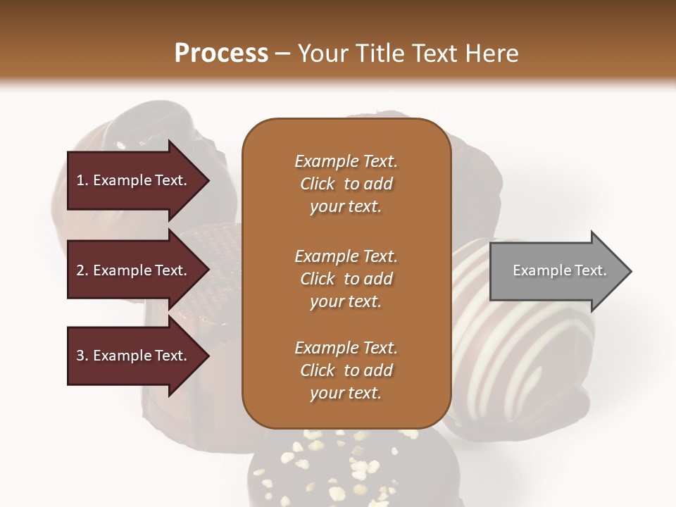 Delicious Dark, Milk, And White Chocolate Pralines. PowerPoint Template