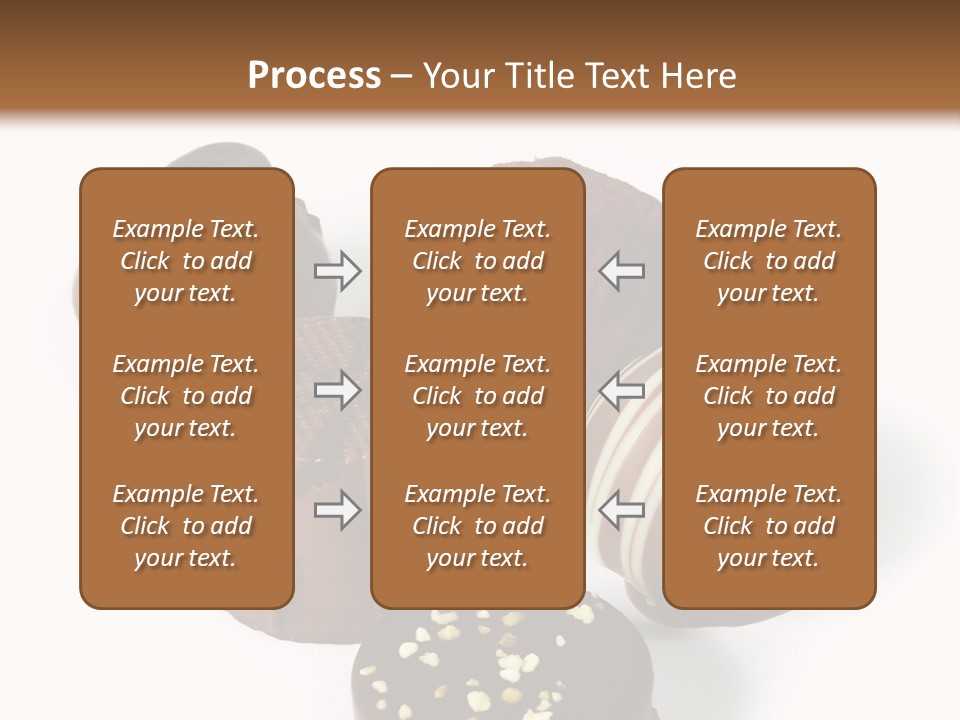 Delicious Dark, Milk, And White Chocolate Pralines. PowerPoint Template