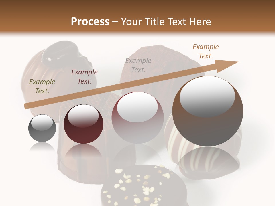 Delicious Dark, Milk, And White Chocolate Pralines. PowerPoint Template