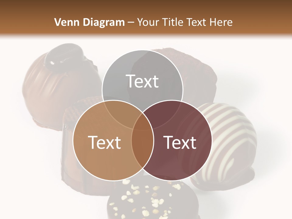 Delicious Dark, Milk, And White Chocolate Pralines. PowerPoint Template