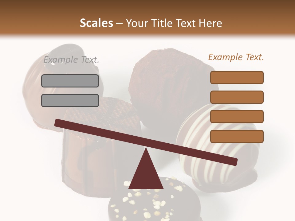 Delicious Dark, Milk, And White Chocolate Pralines. PowerPoint Template