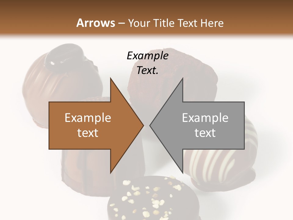 Delicious Dark, Milk, And White Chocolate Pralines. PowerPoint Template