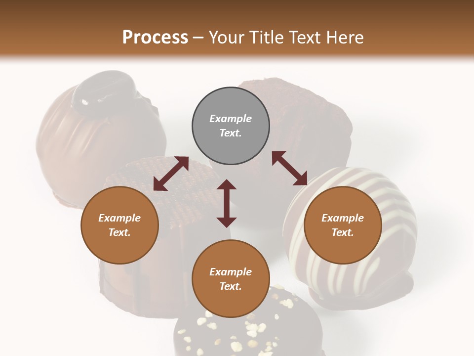 Delicious Dark, Milk, And White Chocolate Pralines. PowerPoint Template