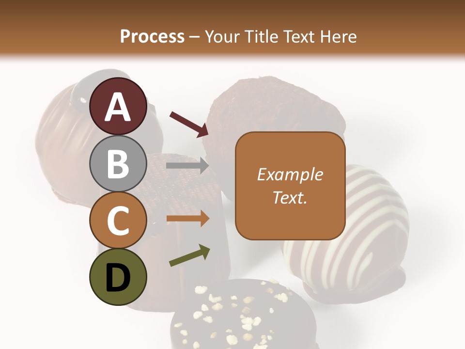 Delicious Dark, Milk, And White Chocolate Pralines. PowerPoint Template