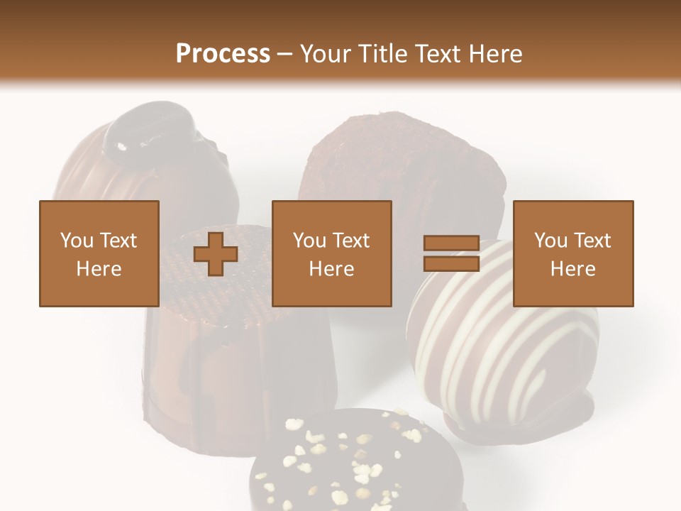 Delicious Dark, Milk, And White Chocolate Pralines. PowerPoint Template