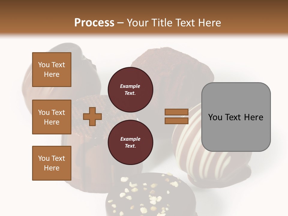 Delicious Dark, Milk, And White Chocolate Pralines. PowerPoint Template