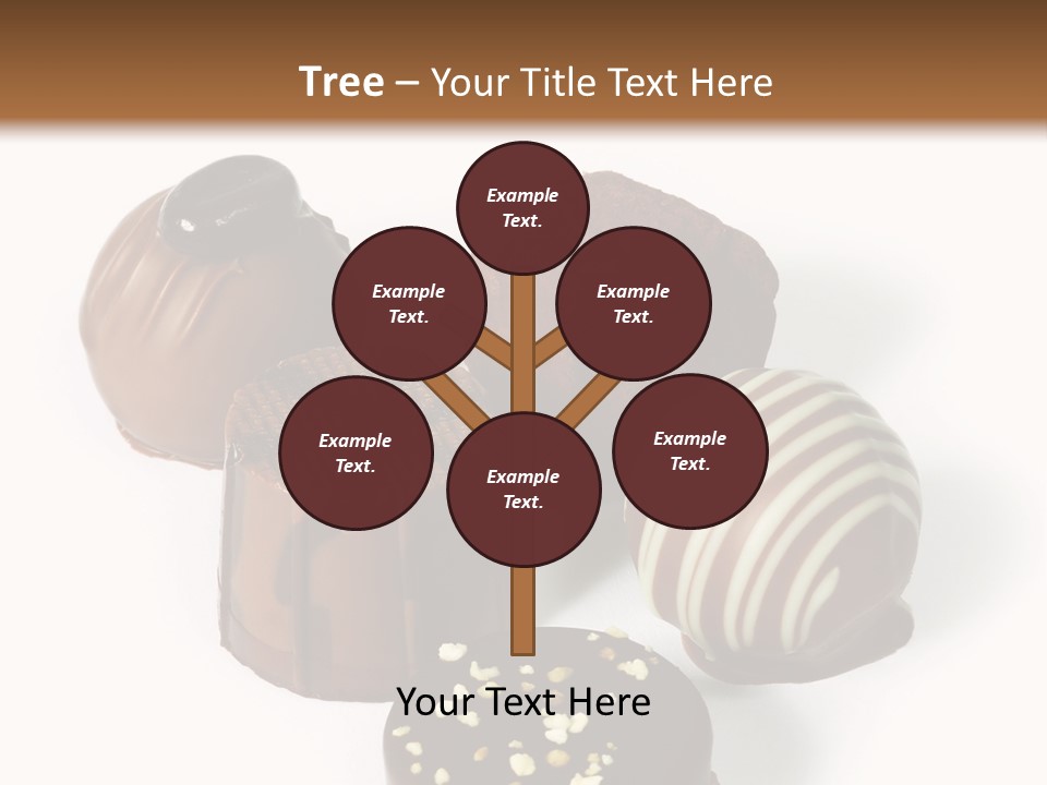 Delicious Dark, Milk, And White Chocolate Pralines. PowerPoint Template