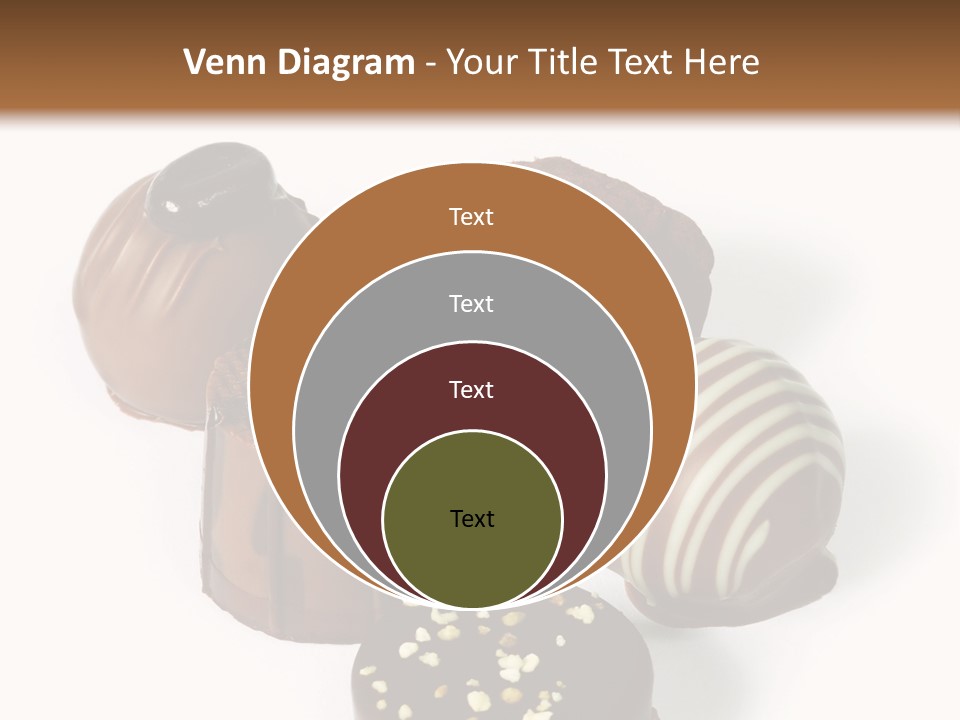 Delicious Dark, Milk, And White Chocolate Pralines. PowerPoint Template