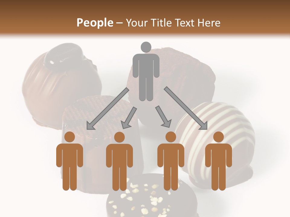 Delicious Dark, Milk, And White Chocolate Pralines. PowerPoint Template