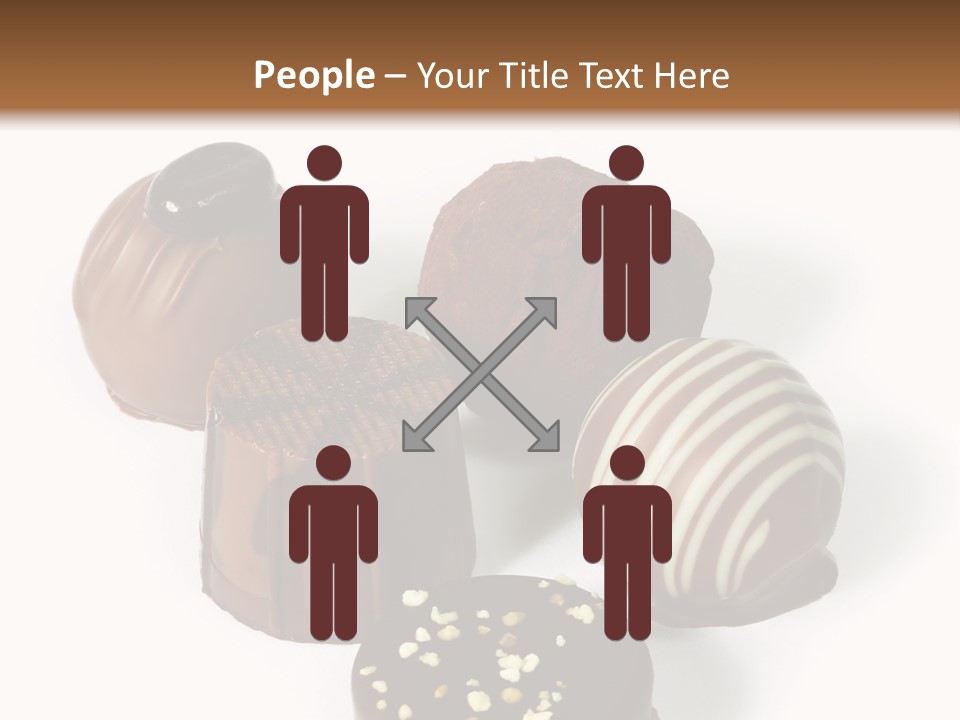 Delicious Dark, Milk, And White Chocolate Pralines. PowerPoint Template