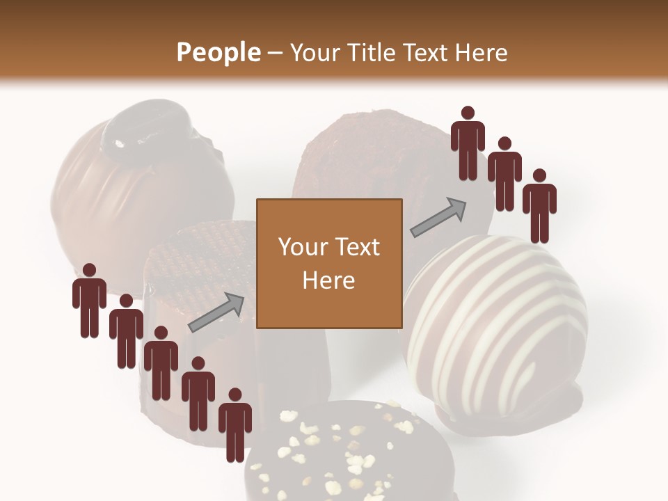 Delicious Dark, Milk, And White Chocolate Pralines. PowerPoint Template