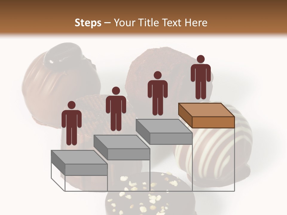 Delicious Dark, Milk, And White Chocolate Pralines. PowerPoint Template