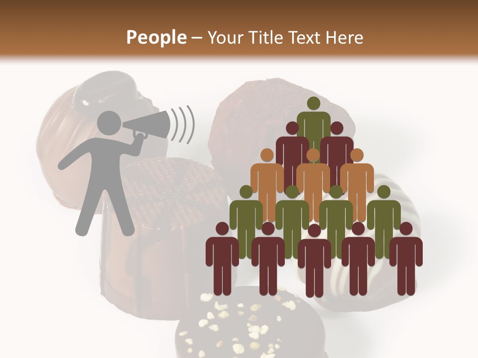 Delicious Dark, Milk, And White Chocolate Pralines. PowerPoint Template