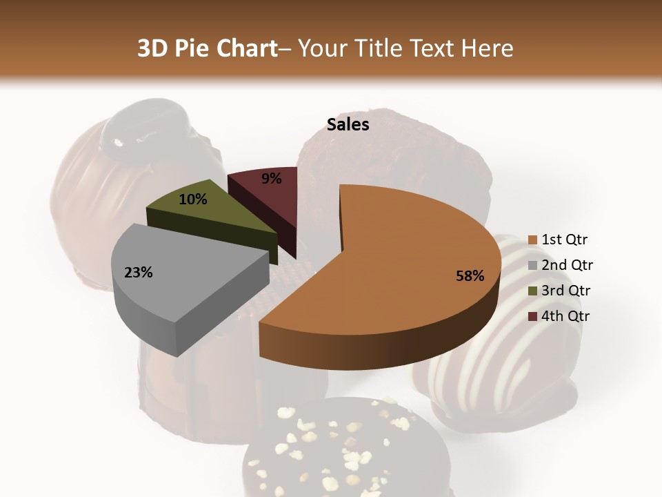 Delicious Dark, Milk, And White Chocolate Pralines. PowerPoint Template