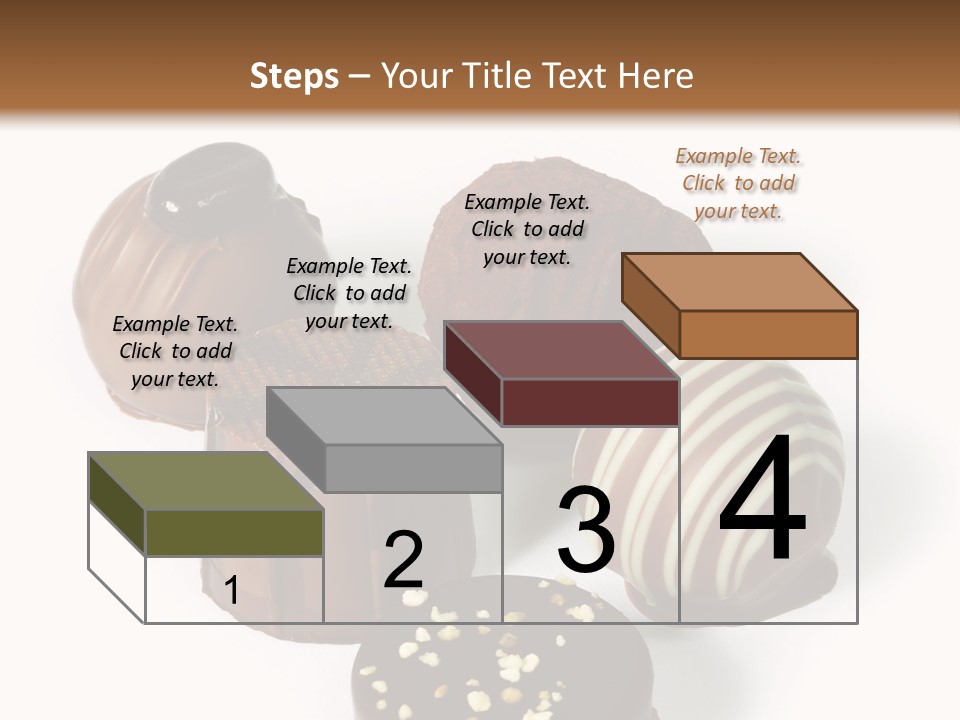 Delicious Dark, Milk, And White Chocolate Pralines. PowerPoint Template