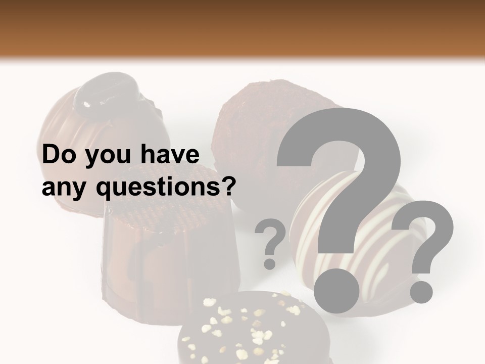 Delicious Dark, Milk, And White Chocolate Pralines. PowerPoint Template