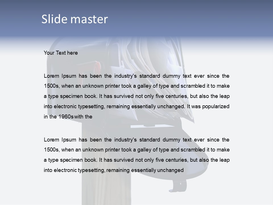 Mail Box Overflowing With Mail, Bills, Junk Mail, E-Mails And Other Unwanted Correspondence PowerPoint Template