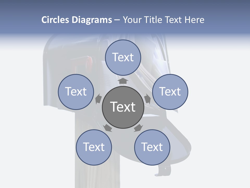 Mail Box Overflowing With Mail, Bills, Junk Mail, E-Mails And Other Unwanted Correspondence PowerPoint Template