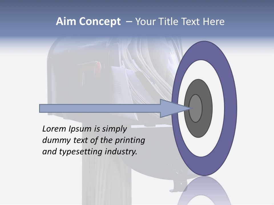 Mail Box Overflowing With Mail, Bills, Junk Mail, E-Mails And Other Unwanted Correspondence PowerPoint Template